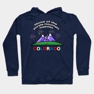 Colorado Purple Mountain Majesties Back Printed Hoodie